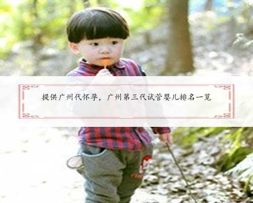 提供广州代怀孕，广州第三代试管婴儿排名一览